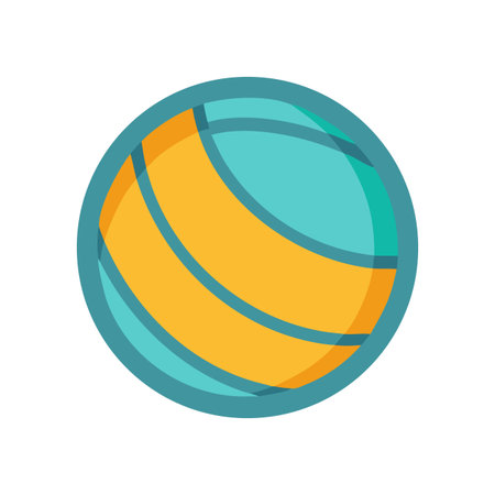 Stylized graphic of a colorful ball on a black background, minimalistic and modernのイラスト素材