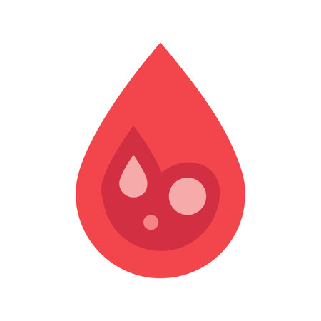 Simple Red Drop Icon Illustration on Black Background for Medical or Healthcareのイラスト素材