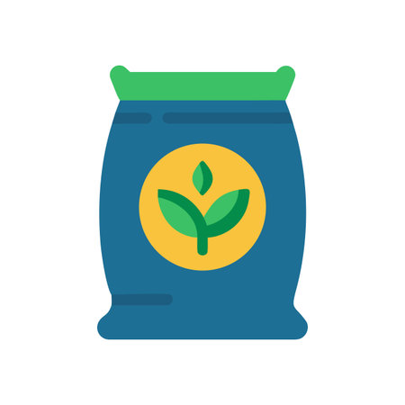 Bag of fertilizer or seeds for agriculture and gardening needs conceptのイラスト素材