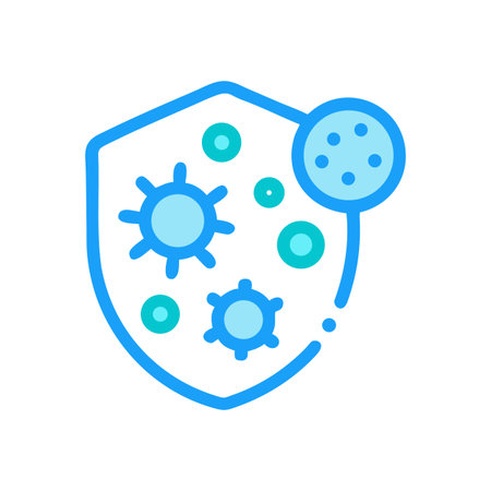 Shield protecting from virus, bacteria, and germs with a bold and modern designのイラスト素材