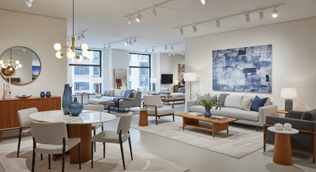 Modern living room interior design. 3d rendering mock up image.