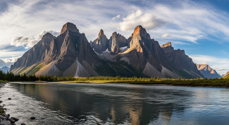 Panoramic view of Glacier National Park, Montana, USA.