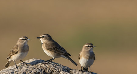 Oriental wheatear (Lanius orientalis)の写真素材