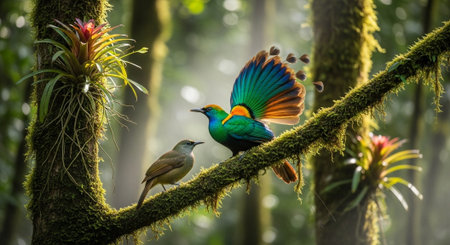 Colorful bird in the rainforest of Costa Rica, Central America