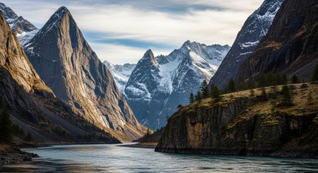 Mountain landscape in the Altai Republic, Southern Siberia, Russia