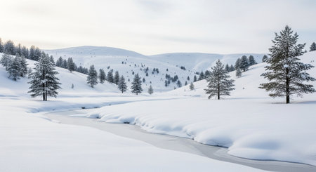 Beautiful winter landscape in the Carpathian Mountains, Ukraine.