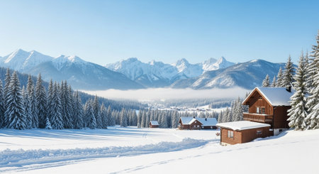 Winter in the swiss alps (Braunwald, Switzerland)