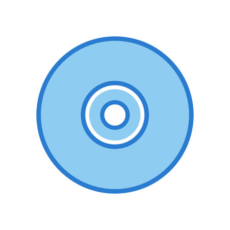 Stylized light blue target on black background creates a simple vector graphicのイラスト素材