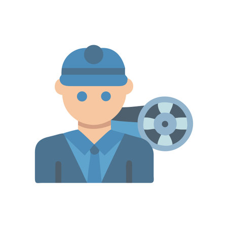 Blue uniform lifeguard icon with life preserver on black background stock illustrationのイラスト素材