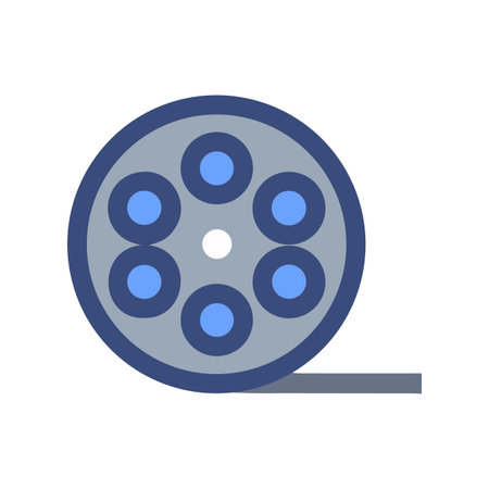 Classic Film Reel Icon for Movie and Cinema Related Designsのイラスト素材