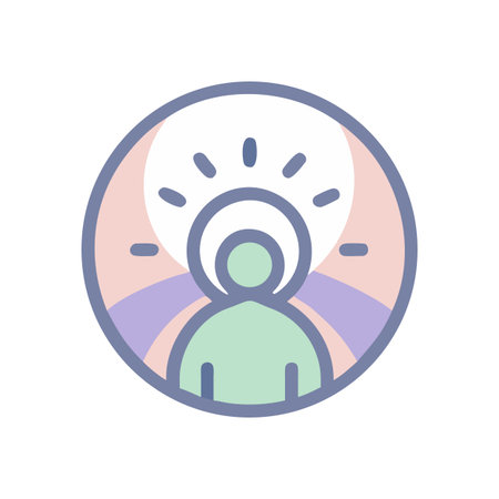 Person with light and colors around them, evoking positive energy and inspirationのイラスト素材