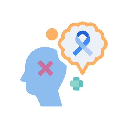 Concept of disease prevention and awareness in a flat design head illustrationのイラスト素材