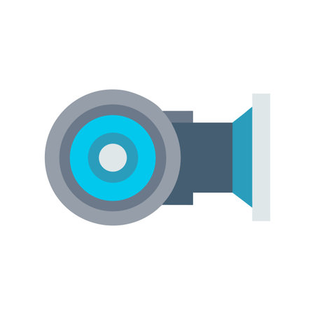 Modern flat graphic security peephole illustration for safety and home security conceptsのイラスト素材