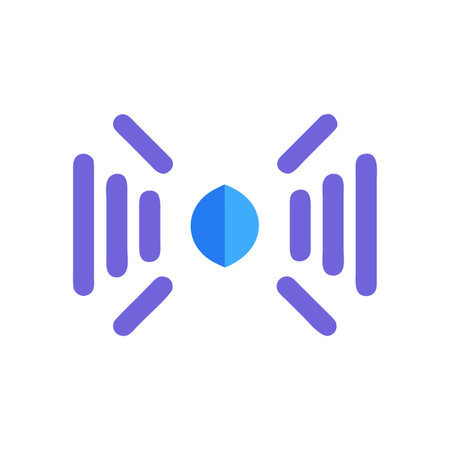 Abstract icon depicting wireless signal with geometric shapes on black backgroundのイラスト素材