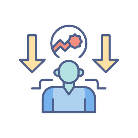 Market Crash Influence on Decision Making Stock Vector Illustration and Graphicのイラスト素材