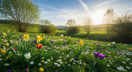 Scenic Floral Backgroundの写真素材