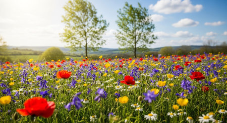 Scenic Floral Backgroundの写真素材