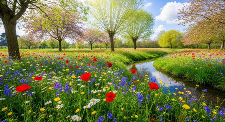 Scenic Floral Backgroundの写真素材