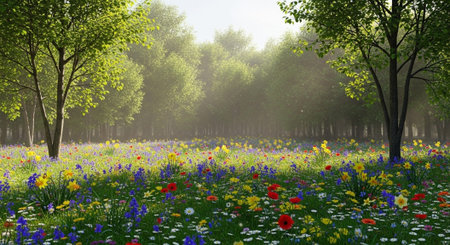 Scenic Floral Backgroundの写真素材