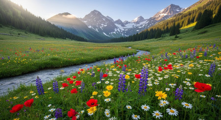 Scenic Floral Backgroundの写真素材