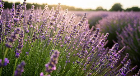 Lavender flowers blooming in Provence, France.