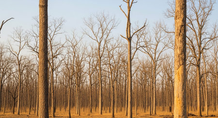 Dry tree in the field, Eucalyptus trees