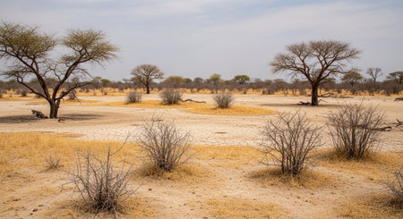 Landscape of Etosha National Park in Namibia, Africa