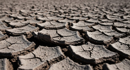 Dry cracked earth. Global warming, climate change and global warming concept