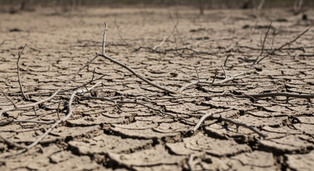 Dry cracked earth. Global warming, climate change, global warming