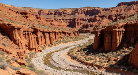 Panoramic view of the Valley of Fire State Park in Nevada