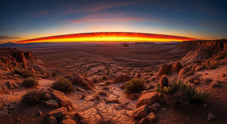 Sunset over the Valley of Fire State Park, Nevada, USA