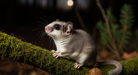 Little sugar glider (Petaurus breviceps) in the forest