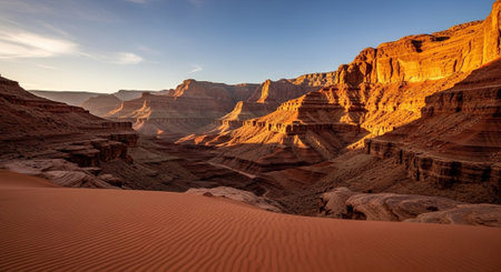 Landscape view of sand dunes in Canyonlands National Park, Utah, USA