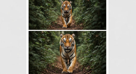 Wildlife Animal and Desert Landscape Photo Collection Displayed in Organized Thumbnail Grid Gallery.の写真素材