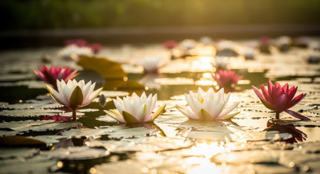 Nature Growth and Blooming Flowers Collection â€“ Seedlings, Lotus Water Lilies, Roses,...
