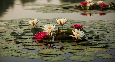 Nature Growth and Blooming Flowers Collection â€“ Seedlings, Lotus Water Lilies, Roses,...