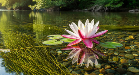 Nature Growth and Blooming Flowers Collection â Seedlings, Lotus Water Lilies, Roses, Sunflowers, Tulips, Lavender Fields and Garden Landscapes.の写真素材