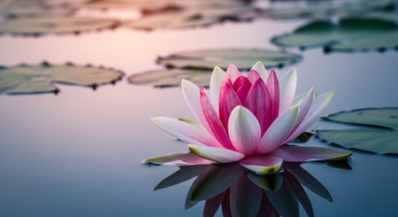 Nature Growth and Blooming Flowers Collection â Seedlings, Lotus Water Lilies, Roses, Sunflowers, Tulips, Lavender Fields and Garden Landscapes.の写真素材