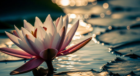 Nature Growth and Blooming Flowers Collection â Seedlings, Lotus Water Lilies, Roses, Sunflowers, Tulips, Lavender Fields and Garden Landscapes.の写真素材