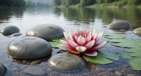 Nature Growth and Blooming Flowers Collection â Seedlings, Lotus Water Lilies, Roses, Sunflowers, Tulips, Lavender Fields and Garden Landscapes.の写真素材