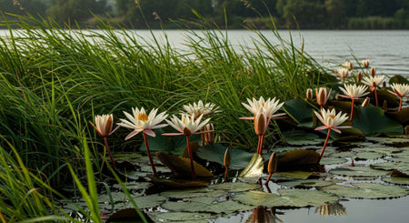 Nature Growth and Blooming Flowers Collection â€“ Seedlings, Lotus Water Lilies, Roses,...