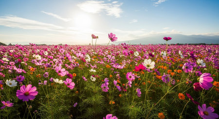Nature Growth and Blooming Flowers Collection â Seedlings, Lotus Water Lilies, Roses, Sunflowers, Tulips, Lavender Fields and Garden Landscapes.の写真素材