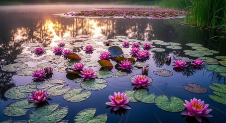 Nature Growth and Blooming Flowers Collection â€“ Seedlings, Lotus Water Lilies, Roses,...