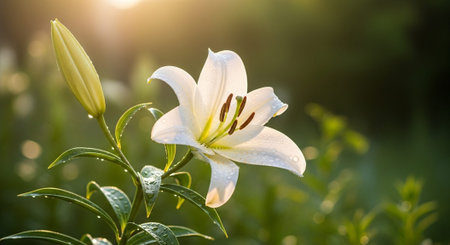 Nature Growth and Blooming Flowers Collection â Seedlings, Lotus Water Lilies, Roses, Sunflowers, Tulips, Lavender Fields and Garden Landscapes.の写真素材