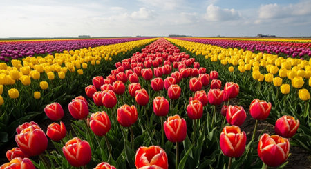 Nature Growth and Blooming Flowers Collection â Seedlings, Lotus Water Lilies, Roses, Sunflowers, Tulips, Lavender Fields and Garden Landscapes.の写真素材