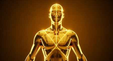 Majestic Trees and Scenic Nature Landscapes in All Seasons with Fantasy and Neon Light Concepts.の写真素材