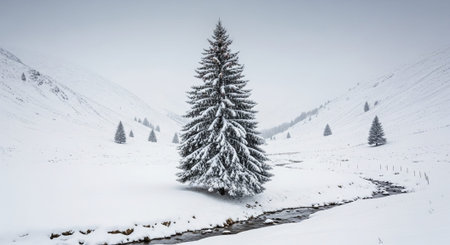 Majestic Trees and Scenic Nature Landscapes in All Seasons with Fantasy and Neon Light Concepts.