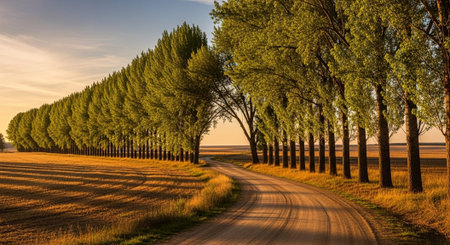 Majestic Trees and Scenic Nature Landscapes in All Seasons with Fantasy and Neon Light Concepts.