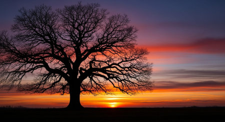 Majestic Trees and Scenic Nature Landscapes in All Seasons with Fantasy and Neon Light Concepts.