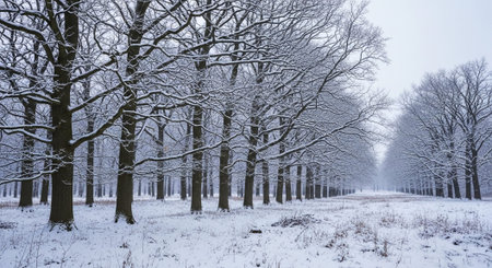 Majestic Trees and Scenic Nature Landscapes in All Seasons with Fantasy and Neon Light Concepts.